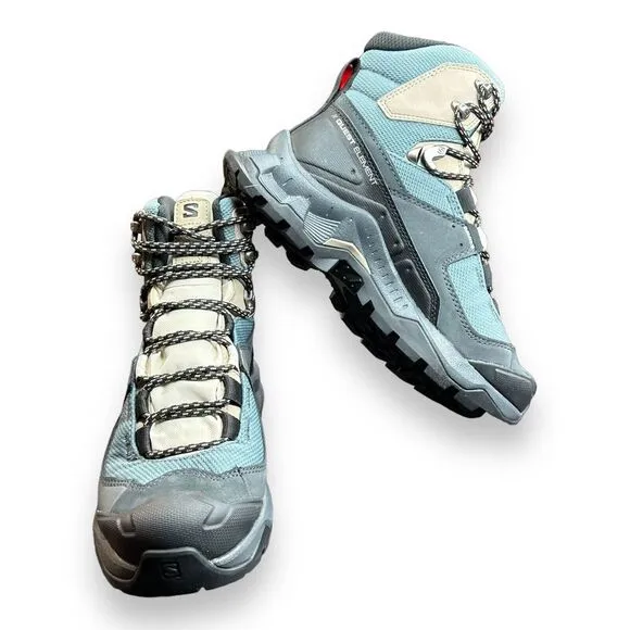 Salomon Womens Quest Element GTX W Hiking Shoes Size 5 Ebony/Rainy Day/Stormy