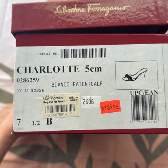 [Salvatore Ferragammo] Silver Slide Kitten Heels