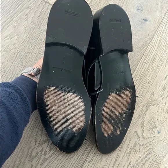 Salvatore Ferragamo Black Patent Leather Oxfords