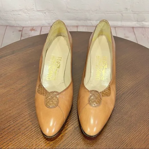 SALVATORE FERRAGAMO BRUNO MAGLI KITTEN HEELs 3 Pairs Classic Vintage Pumps 6.5AA