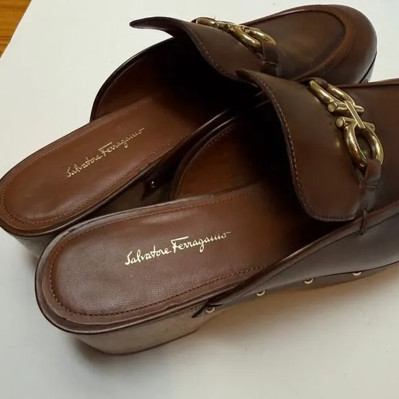 Salvatore Ferragamo Cleo Clogs Women's Sz. 6.5