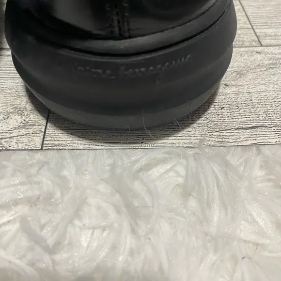 Salvatore Ferragamo Douglas Blue Velvet Slipper Slip On Shearling Fur 9.5