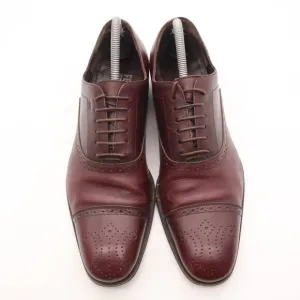 Salvatore Ferragamo Oxfords Wingtip Men's Size 8.5 D Burgundy Leather Loafer