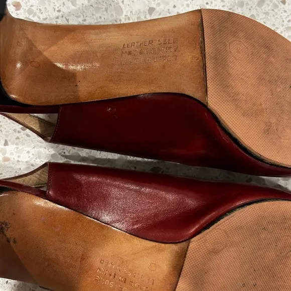 Salvatore Ferragamo Red Heels Slingback Elegance