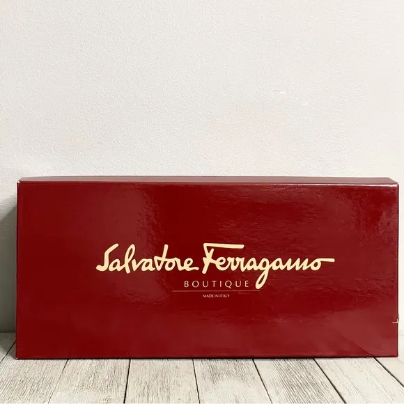 SALVATORE FERRAGAMO Renata Spago Calf Open Toe Slingback Heels