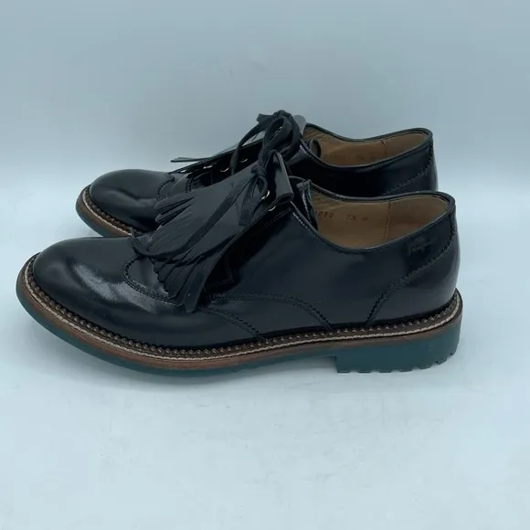 Salvatore Ferragamo Rueda Patent Kiltie Oxfords Women's Size 7.5 EUC