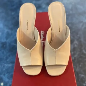 Salvatore Ferragamo Sansu Leather Mules Size 6.5