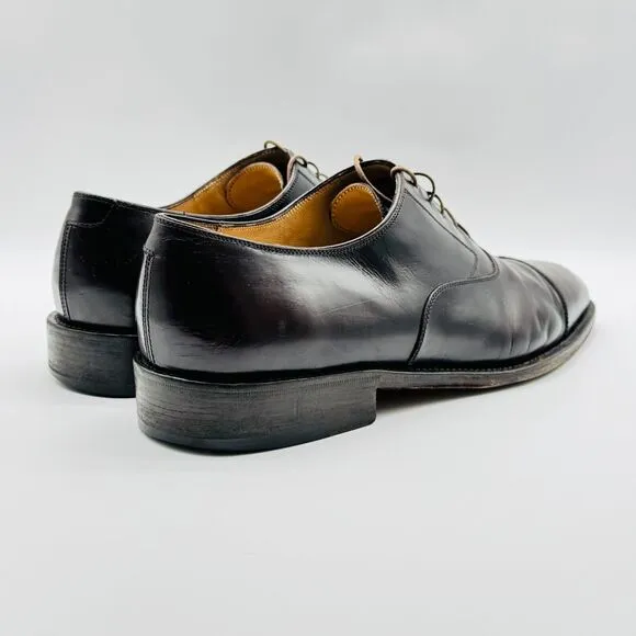 Salvatore Ferragamo Shoes Mens US 12 Brown Leather Cap Toe Oxfords Dress Shoe