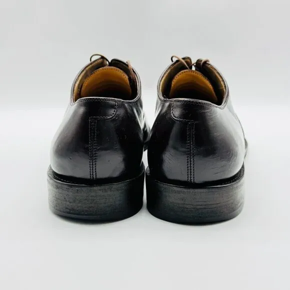 Salvatore Ferragamo Shoes Mens US 12 Brown Leather Cap Toe Oxfords Dress Shoe
