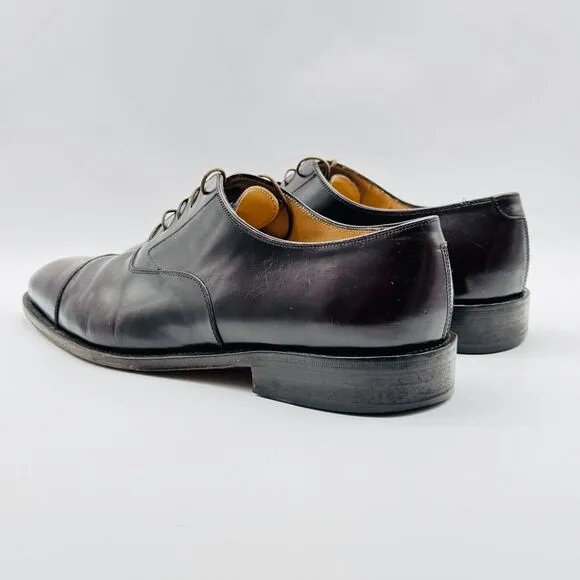 Salvatore Ferragamo Shoes Mens US 12 Brown Leather Cap Toe Oxfords Dress Shoe
