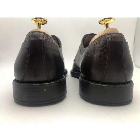 Salvatore Ferragamo Studio Men's Brown Leather Lace Up‎ Cap Toe Dress Shoes 8D