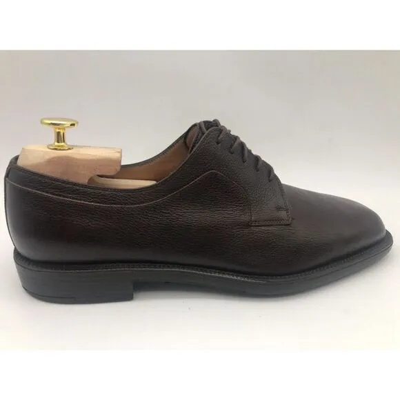 Salvatore Ferragamo Studio Men's Brown Leather Lace Up‎ Cap Toe Dress Shoes 8D