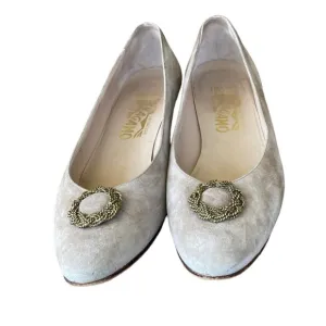 Salvatore Ferragamo vintage suede kitten heels size 7 1/2 AA