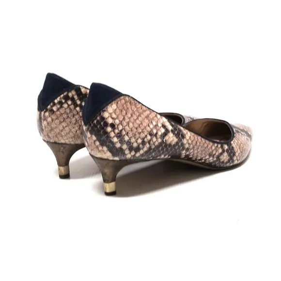SAM EDELMAN &quot;Laura&quot; Snakeskin Kitten Heels 8.5