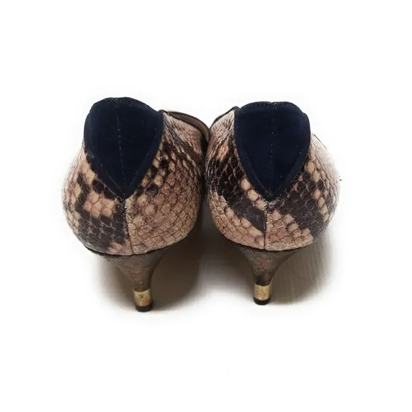 SAM EDELMAN &quot;Laura&quot; Snakeskin Kitten Heels 8.5