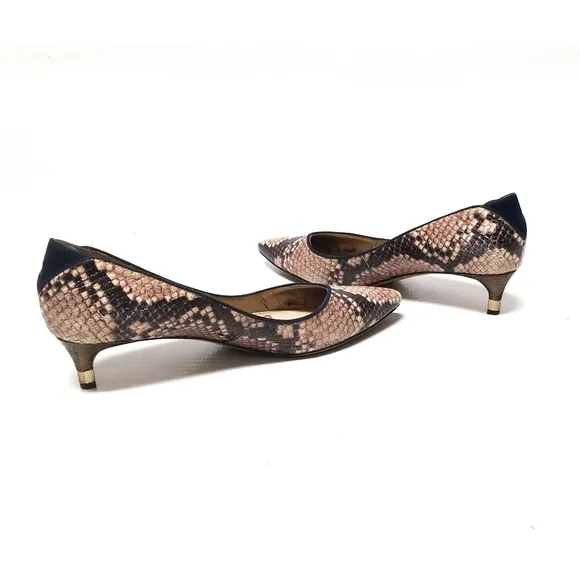SAM EDELMAN &quot;Laura&quot; Snakeskin Kitten Heels 8.5