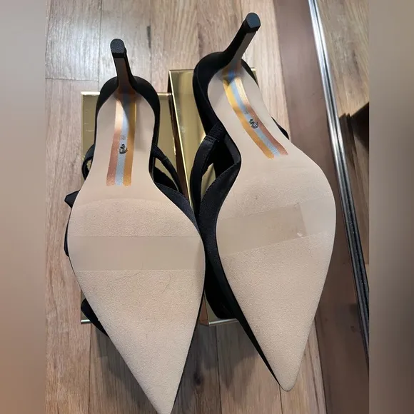 Sam Edelman Black Satin Veranda Mules