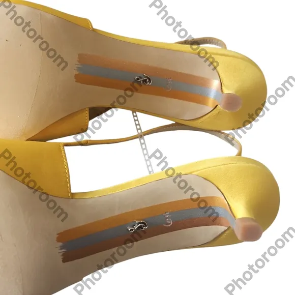 Sam Edelman Faye Woman Embellished Feather Slingback Kitten Heel Pumps Size 6.5