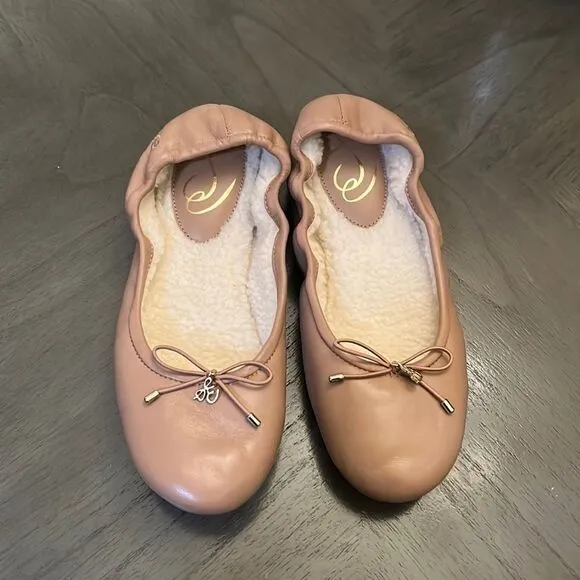 SAM EDELMAN FELICIA BALLET FLAT / FAUX FUR LINING