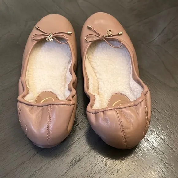 SAM EDELMAN FELICIA BALLET FLAT / FAUX FUR LINING