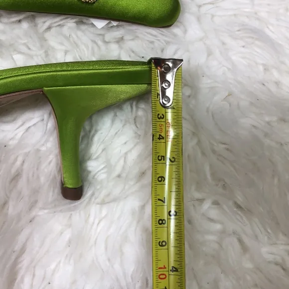 SAM EDELMAN Green Brit Kitten Heel Mules