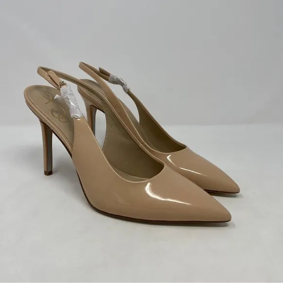 Sam Edelman Hazel Patent Slingback Heels in Blush Patent - NWT