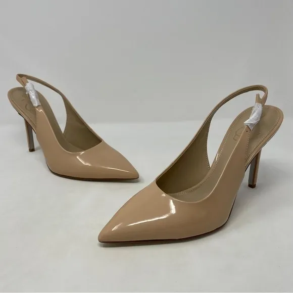 Sam Edelman Hazel Patent Slingback Heels in Blush Patent - NWT