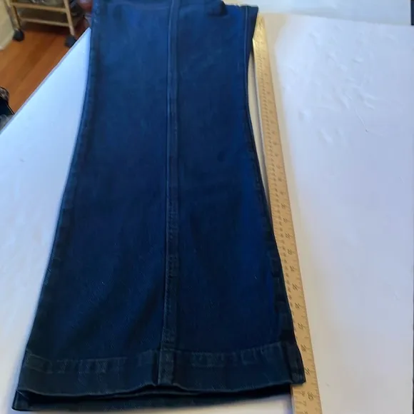 Sam Edelman Jeans Codie High-Rise Wide-Leg Blue Denim Jeans