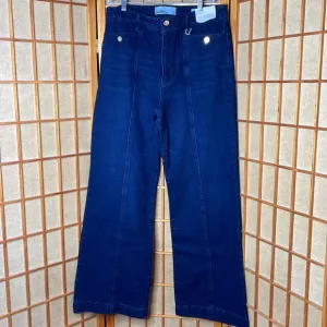 Sam Edelman Jeans Codie High-Rise Wide-Leg Blue Denim Jeans