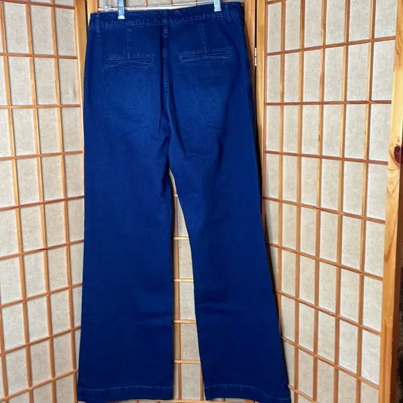 Sam Edelman Jeans Codie High-Rise Wide-Leg Blue Denim Jeans