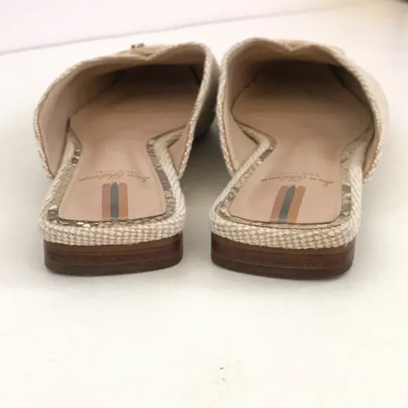 SAM EDELMAN Lavina Mules Slip On Flats Cream Tan Women’s Size 6.5