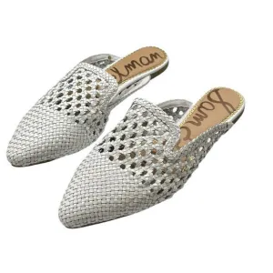 Sam Edelman Leather Clara Slip On Mules in White Size 8