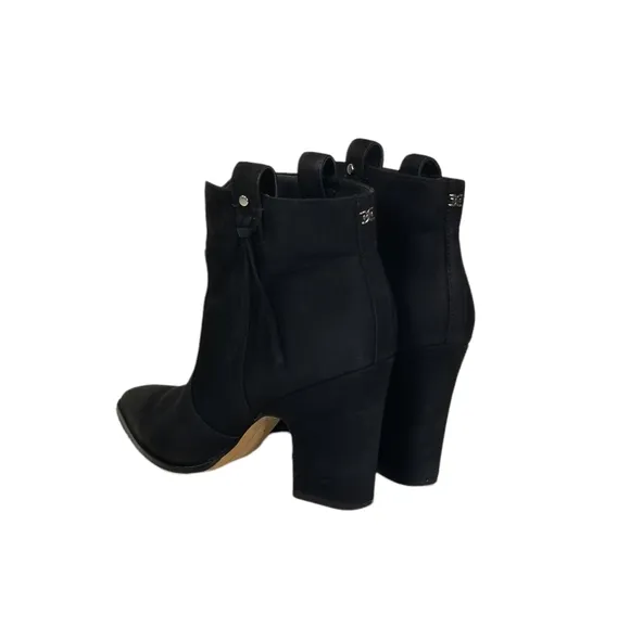 Sam Edelman Niomi Nubuck Western Ankle Booties in Black Womens Size 7