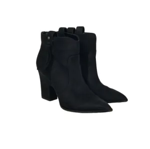 Sam Edelman Niomi Nubuck Western Ankle Booties in Black Womens Size 7