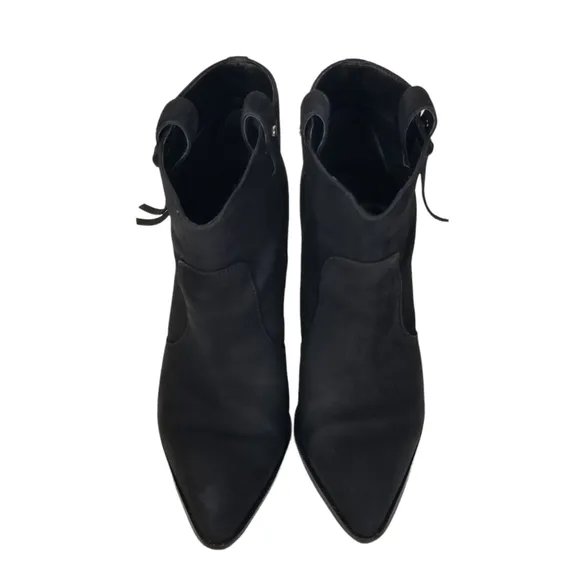 Sam Edelman Niomi Nubuck Western Ankle Booties in Black Womens Size 7