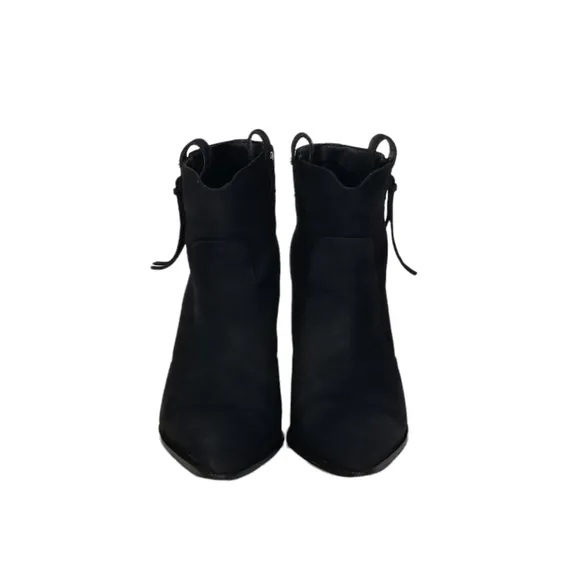 Sam Edelman Niomi Nubuck Western Ankle Booties in Black Womens Size 7