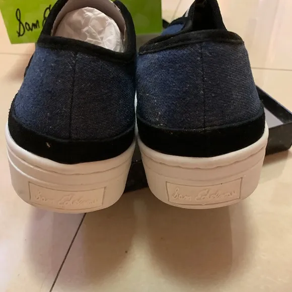 Sam Edelman Women's Landry Denim Blue Sneakers_6M
