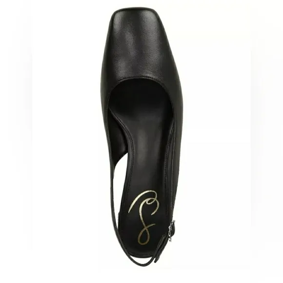 SAM EDELMAN Women's Terra Gem Slingback Snip-Toe Pumps Color: Black Size: 8 M