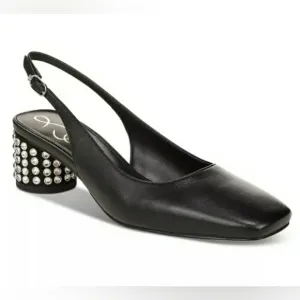 SAM EDELMAN Women's Terra Gem Slingback Snip-Toe Pumps Color: Black Size: 8 M