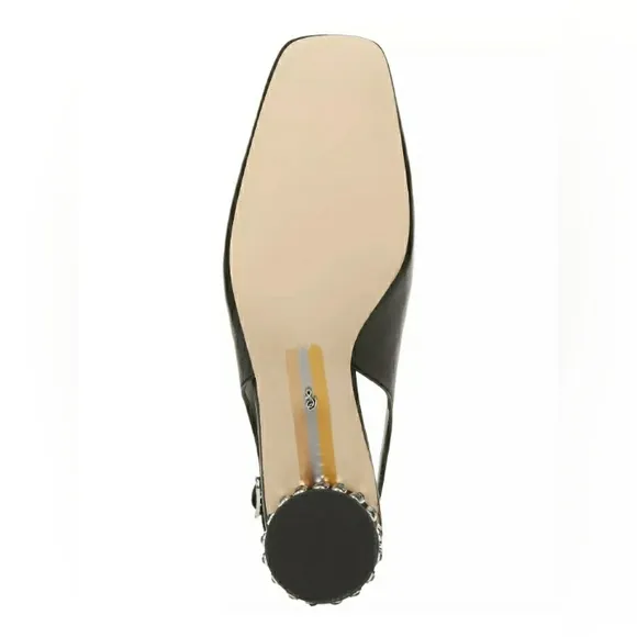 SAM EDELMAN Women's Terra Gem Slingback Snip-Toe Pumps Color: Black Size: 8 M
