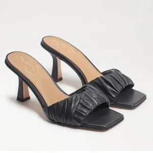 Sam Eldeman Kittie Black Leather Dress Mules 9M