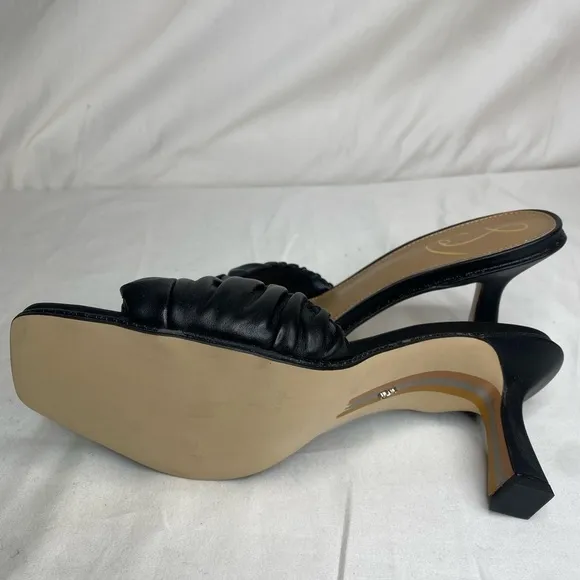 Sam Eldeman Kittie Black Leather Dress Mules 9M