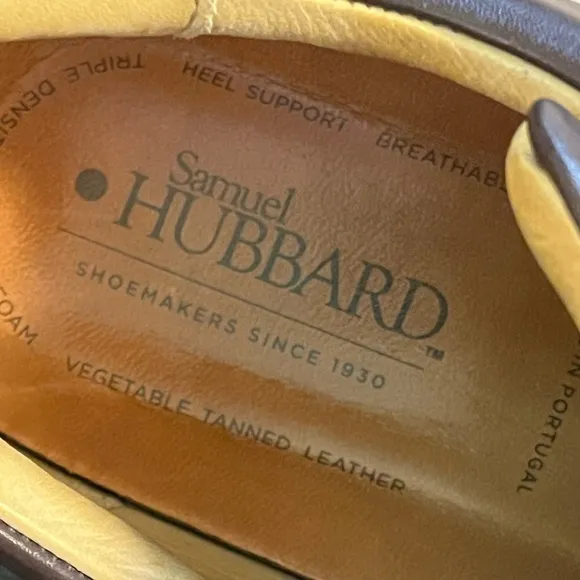 Samuel Hubbard Dress Fast Oxfords Leather Lace Up Vibram Sole Brown Mens 11