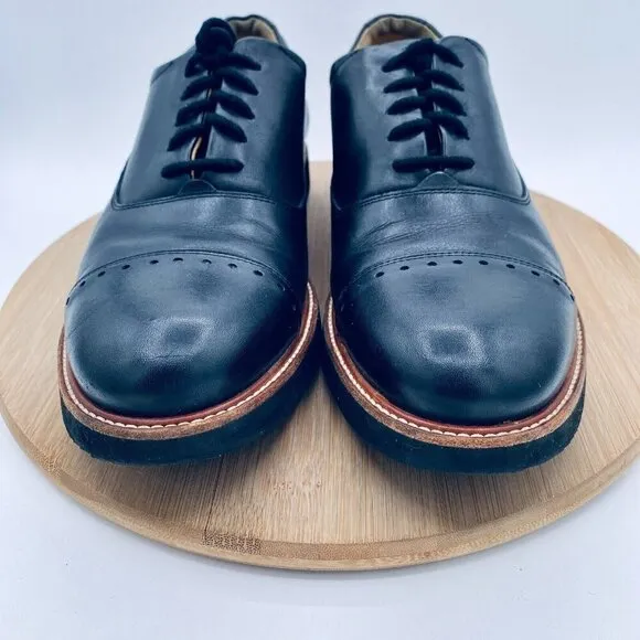 Samuel Hubbard Shoes Mens 11 45 Black Leather Market Cap Oxfords