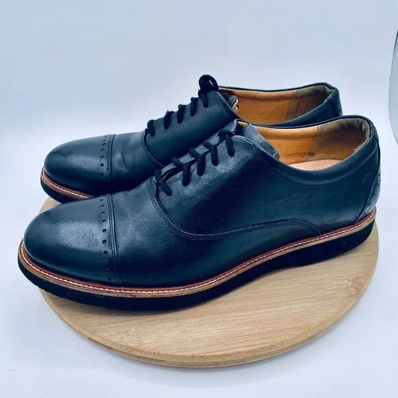 Samuel Hubbard Shoes Mens 11 45 Black Leather Market Cap Oxfords