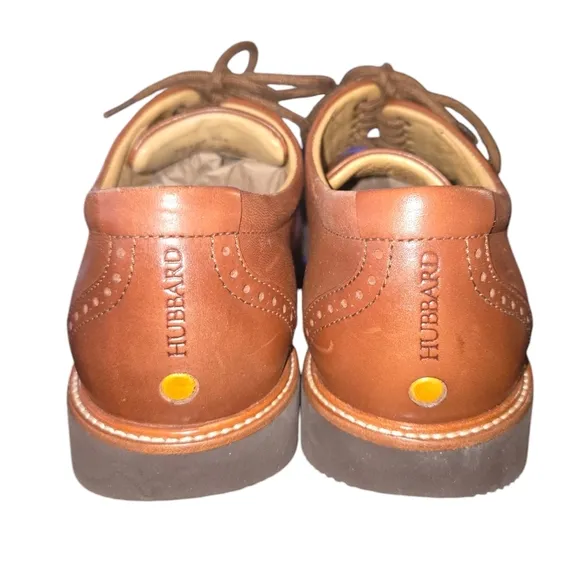 Samuel Hubbard Whiskey Tan Genuine Leather Men's Tipping Point Oxfords Size 9