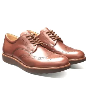 Samuel Hubbard Whiskey Tan Genuine Leather Men's Tipping Point Oxfords Size 9
