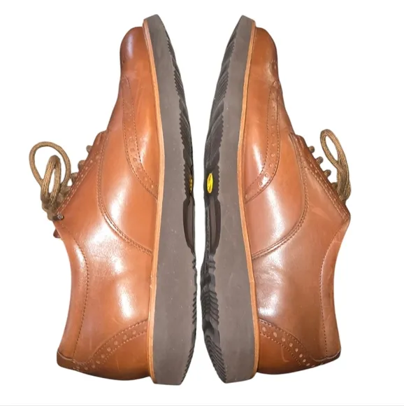 Samuel Hubbard Whiskey Tan Genuine Leather Men's Tipping Point Oxfords Size 9