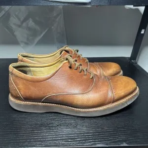 Samuel Hubbard Market Cap Oxfords Mens 10.5 Brown Leather Shoes Lace Up Wingtip
