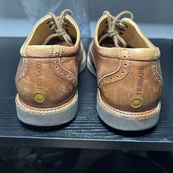 Samuel Hubbard Market Cap Oxfords Mens 10.5 Brown Leather Shoes Lace Up Wingtip